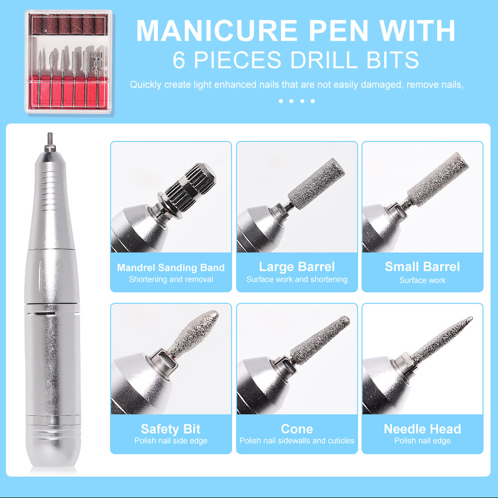 Aura Pro Nail Drill Kit – 45K RPM Electric Nail File for Acrylic & Gel Nails (Salon Quality at Home)