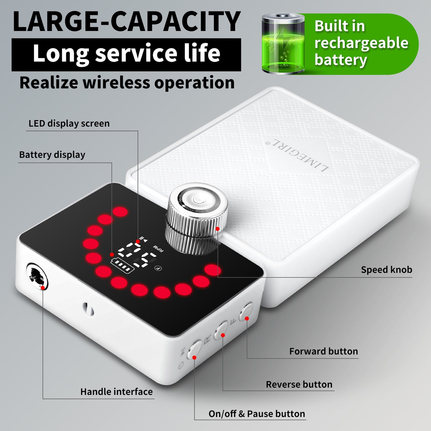 Aura Kings™ Pro Nail Drill 50K RPM Kit