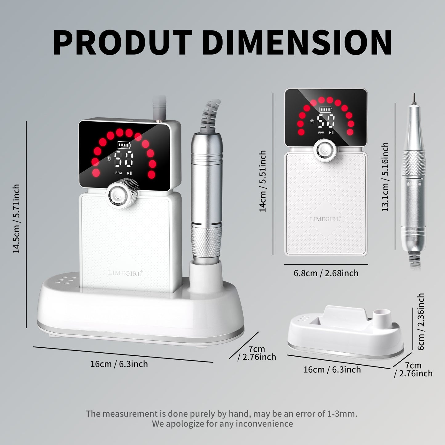 Aura Kings™ Pro Nail Drill 50K RPM Kit