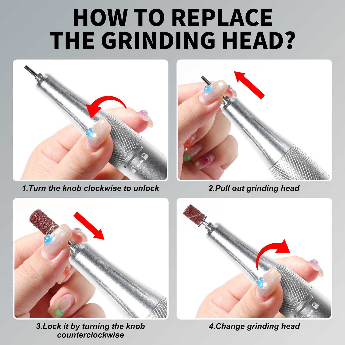 Aura Kings™ Pro Nail Drill 50K RPM Kit